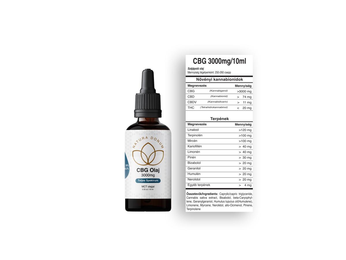 Natura Donum CBG olaj 3000mg /10ml