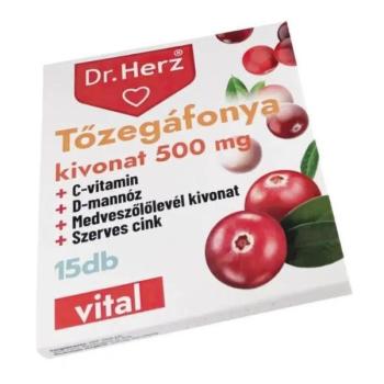DR Herz Tőzegáfonya 500 mg 15 db kapszula  /Bliszter/ Kép