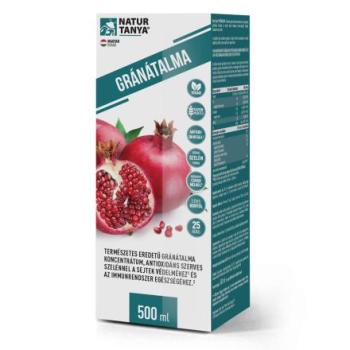 Natur Tanya GRÁNÁTALMA - Gránátalma gyümölcslé koncentrátum, hamisításmentes gránátalma kivonat és szerves szelén, hozzáadott cukor nélkül 500 ml Kép