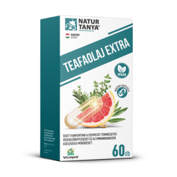 Natur Tanya TEAFAOLAJ EXTRA  Standardizált növényi összetevők, mikrokapszulázott teafa olajjal 60db Kép