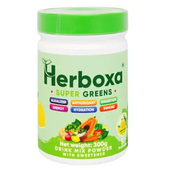 Herboxa Super Greens Lemon Mint 300 g  (citrom-menta) Kép