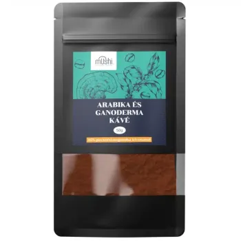 Mushi Arabica és Ganoderma instant kávé 20% pecsétviaszgomba kivonattal - 50g Kép