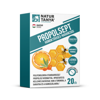 Natur Tanya PROPOLSEPT HOMOKTÖVISES-NARANCSOS - Propoliszos szopogató tabletták, nyugtató a torokra, garatra és a hangszálakra 20db 1.Kép