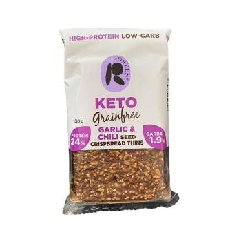 Rosten gm.keto magas proteintartalmú ropogós kenyérszelet fokhagymás-chilis 130 g 1.Kép