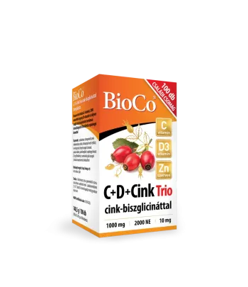 BioCo C+D+Cink Trio cink-biszglicináttal filmtabletta 100 db 1.Kép